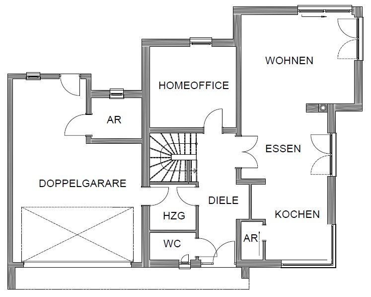 Einfamilienhaus Grundriss Erdgeschoss