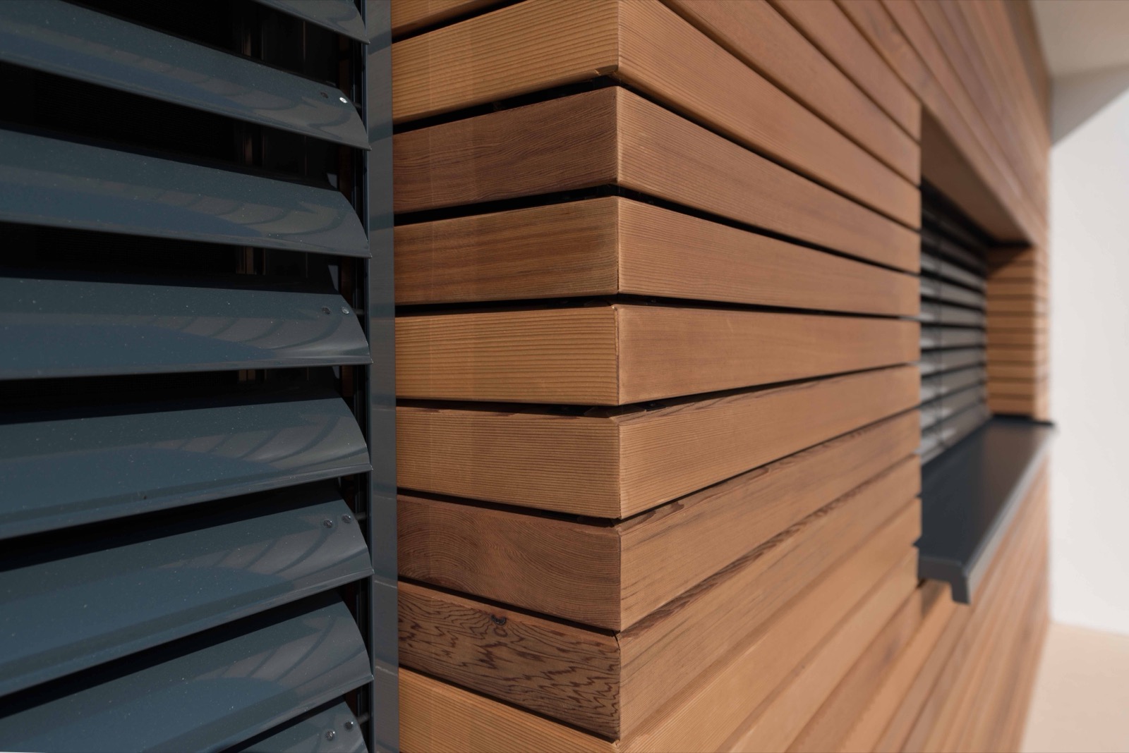 Architektenhaus Kaltenholzhausen – Holzfassade im Detail